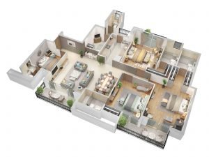 ATS Kingston Heath 4 BHK apartment floor plan Type C Noida